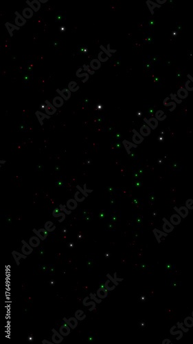 Isolated Abstract Christmas Glowing Firefly Background Loop