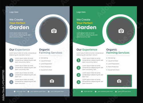 Lawn Care and Gardening Services Flyer Design | Landscaping leaflet design set lawn care landscape and gardening flyer template, best lawn care Service business flyer
