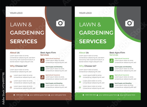 lawn & garden flyer design template landscaping services Tree and gardening service poster leaflet design lawn care service flyer, poster, leaflet design lawn care garden or landscaping services Tree 