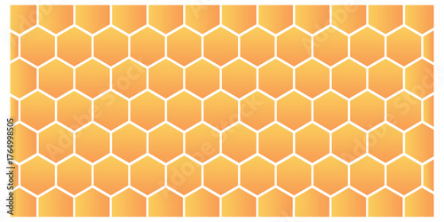 hexagon geometric pattern. seamless hex background. abstract honeycomb cell. vector illustration. design for the background flyers, ad honey, fabric, clothes, texture, textile pattern