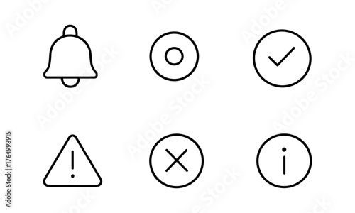 Web layout line icon ,alert, notification, ui, interaction, info