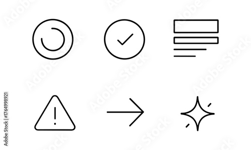 Web layout line icon, interface, alert, navigation, design, app