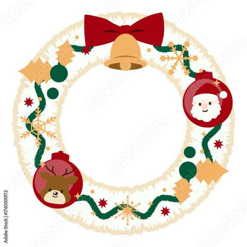 クリスマスリースのイラスト