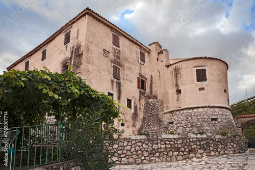 Bakar, Croatia: the Frankopan Castle in the ancient village near Rijeka, in the bay of the Adriatic Sea