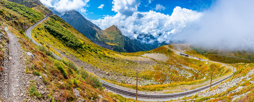Εκτύπωση καμβά Tramway du Mont-Blanc - View from Mont Lachat, autumn 2025