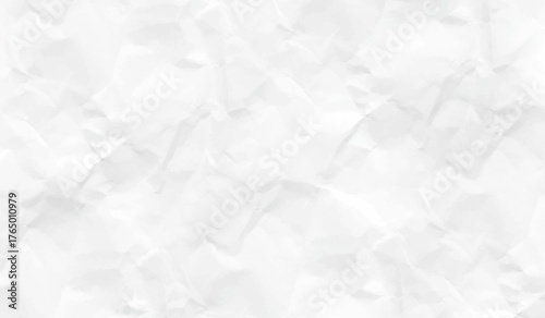 White Paper Texture background. Crumpled white paper abstract shape background with space paper for text. crumpled white paper, grunge texture