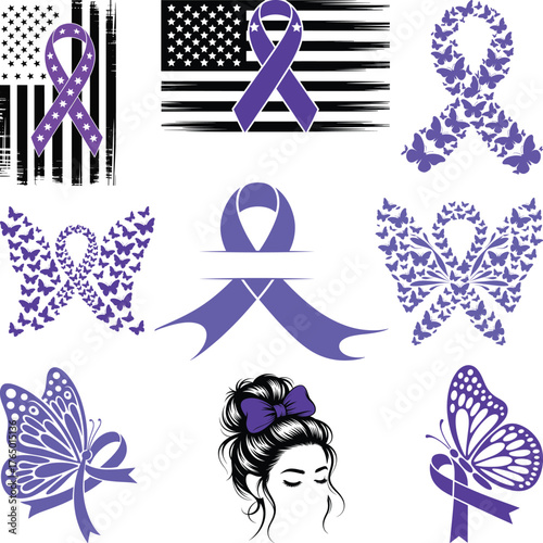 Pancreatic Cancer Svg Bundle, Cancer Awareness Svg, Cancer Survivor
