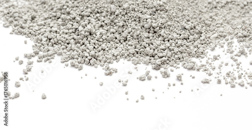Tableau sur toile Natural cat litter on a white background