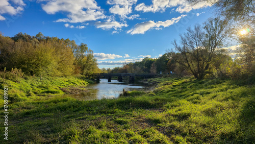 The Bug River near the town of Kryłów. Poland.