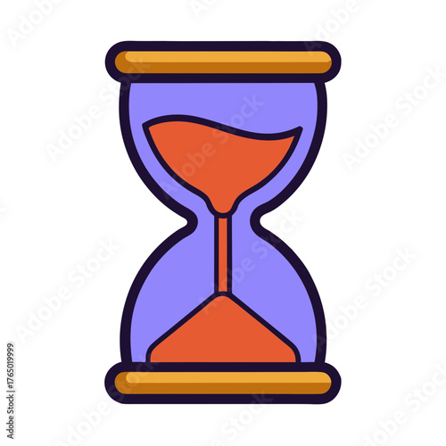 Hourglass sand timer vector illustration time management deadline countdown time is running out design