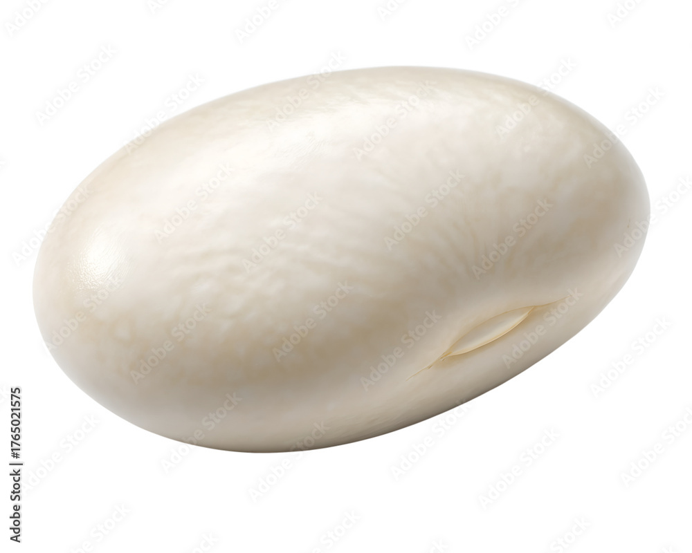 Fototapeta premium white bean isolated on transparent white background full depth of field clipping path