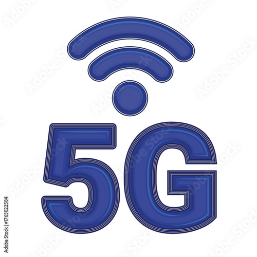 5G connection vector metallic illustration for network companies technologies new technologies tech telecom network mobile internet fast best internet 5g 