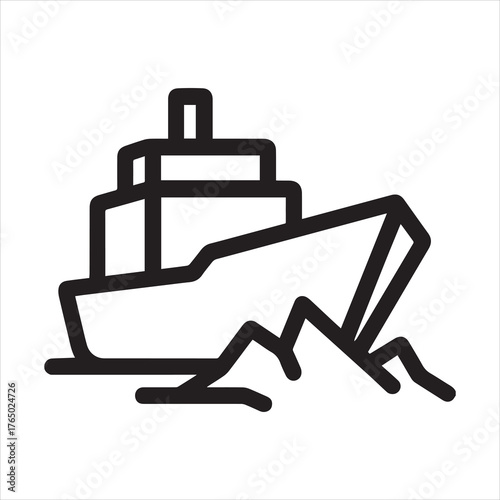 Minimalistic icebreaker icon design