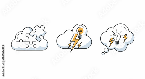 Cloud Computing Idea Structure Brainstorming Innovation Concept