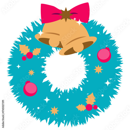 クリスマスリースのイラスト