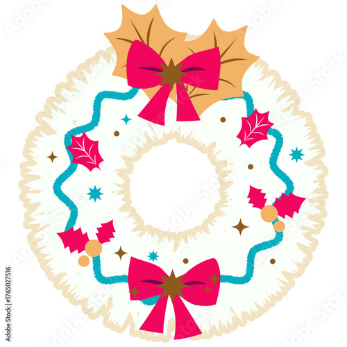 クリスマスリースのイラスト
