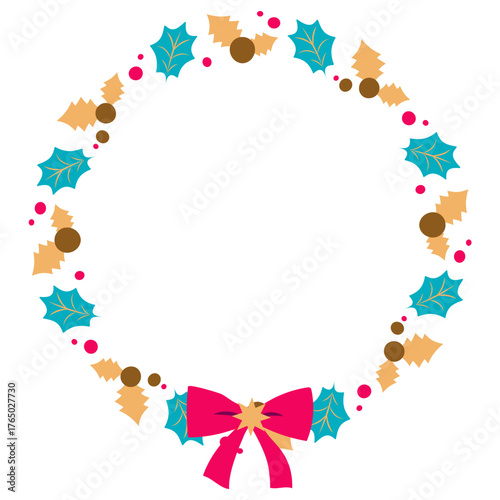 クリスマスリースのイラスト