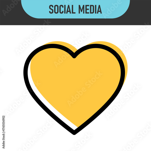 Add to favorite icon set. Heart, star, and bookmark icons set. Minimalist outline and filled styles, for social media apps, web UI, favorite buttons, e-commerce, save, love, and favorite themes