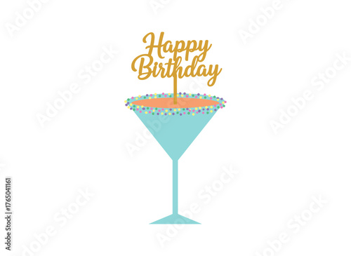 Birthday card with vector illustration, celebrating a holiday event with congratulatory design for birthdays and anniversaries