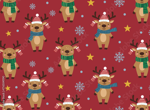 A seamless dragon pattern that’s super cute for Christmas, with a Chinese New Year background featuring dragons for