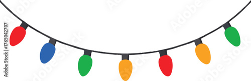 vector illustration of christmas lights