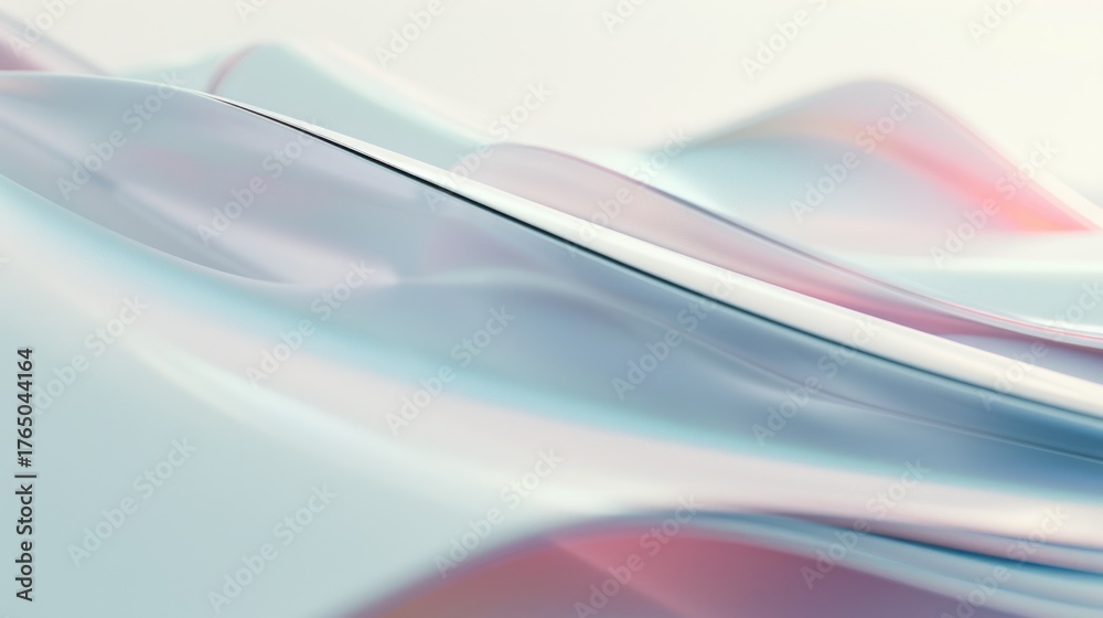 Naklejka premium Abstract Smooth Wave Pattern with Soft Blue Pink Colors Modern Artistic Design