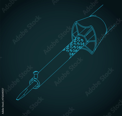 Electric soldering iron close-up