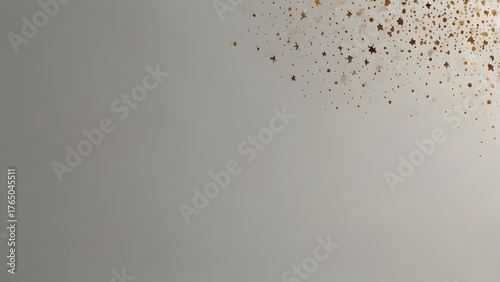 A clean visual composition with a splash of gold in the shape of a star and a circle in the top right corner is a perfect blend of luxury and simplicity