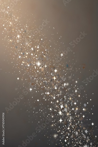 A clean visual composition with a splash of gold in the shape of a star and a circle in the top right corner is a perfect blend of luxury and simplicity