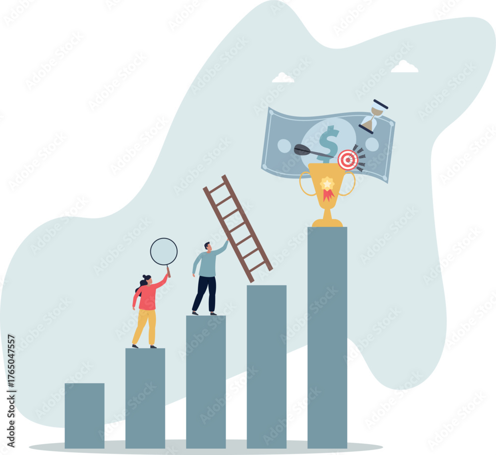 Obraz premium Employee incentive and motivation for job performance.life and employment of people.