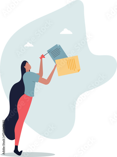 Event planning and time management with sticky notes .life and employment of people.