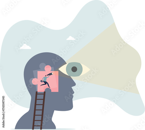 Intuition or future vision sight as ability to predict.life and employment of people.