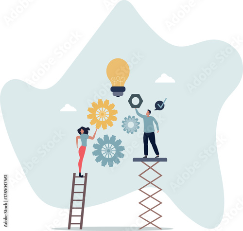 Work operations and teamwork productivity with control.about a man and his life.