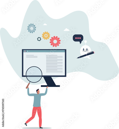 AI or artificial intelligence automatic story blog posts .about a man and his life.