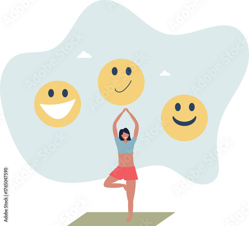 Positive emotions that yoga evokes. Asana for a positive mood and happiness.