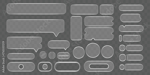 Shiny Glass Button Vector Pack for UI Design and Web Development