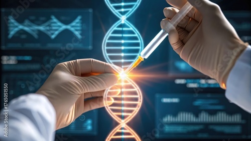 Scientific dna analysis study genetic research medical discovery biomedical technology science experiment laboratory