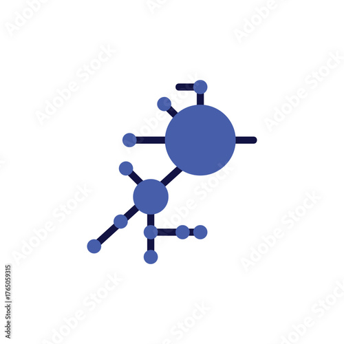 3d molecular structure model isolated on white background