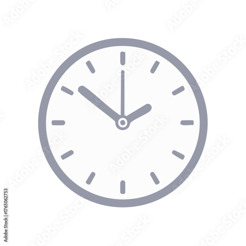 Simple clock icon representing time management scheduling and punctuality concepts