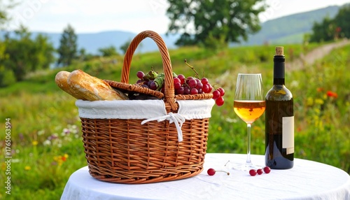 Brotzeit mit Wein und Käse