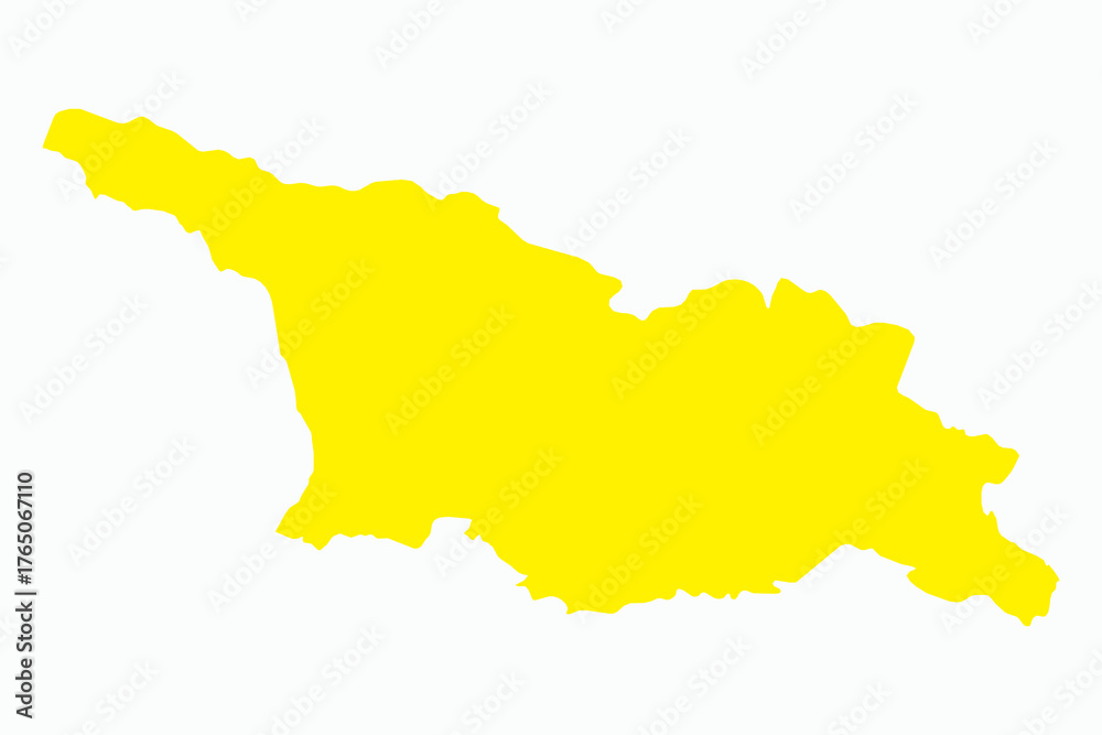 Obraz premium Vector graphic artwork suitable for print and web containing flat detailed map of GEORGIA