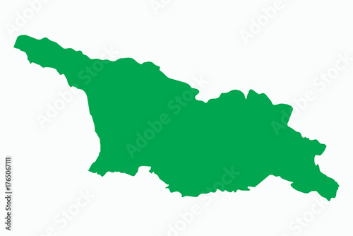 Vector graphic artwork suitable for print and web containing flat detailed map of GEORGIA