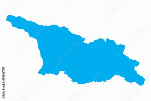 Vector graphic artwork suitable for print and web containing flat detailed map of GEORGIA