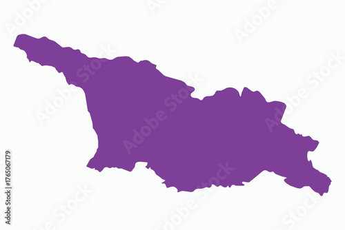 Vector graphic artwork suitable for print and web containing flat detailed map of GEORGIA