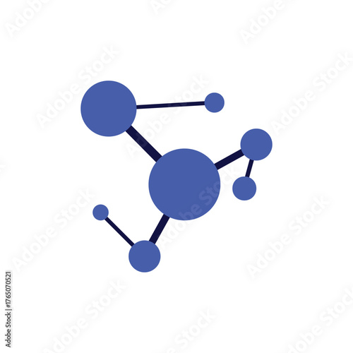 3D molecular structure illustration of atoms and chemical connections