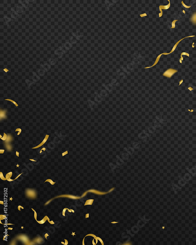 Vertical background with shiny confetti.