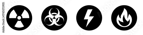 Hazard sign. Danger vector symbol