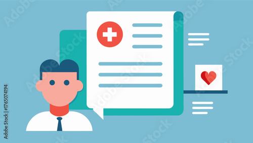 A physicians typed notes discussing a patients history of concussions and its impact on their cognitive health including any longterm effects and potential risks for further brain. Vector illustration
