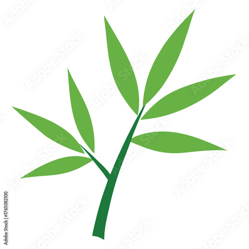 Fresh Bamboo Ranch Leaf Pattern Flat Color Aesthetic