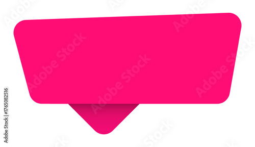 blank magenta sticker isolated on transpatent background. blank sign